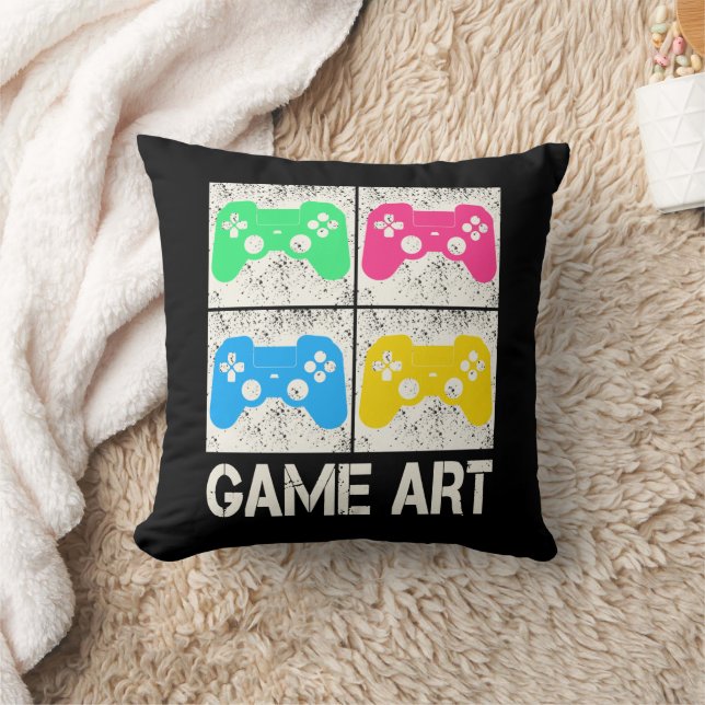 Coussin Jeu Art Vintage Gamepad Retro Contrôleur Gamepad (Couverture)