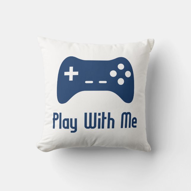 Coussin Jeu avec moi jeu vidéo (Recto)