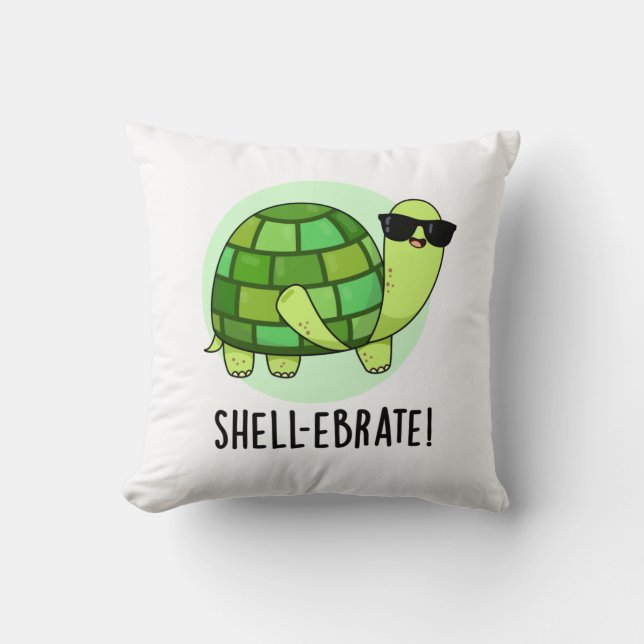 Coussin Jeu de coquille amusant Tortoise Animal Pun (Recto)
