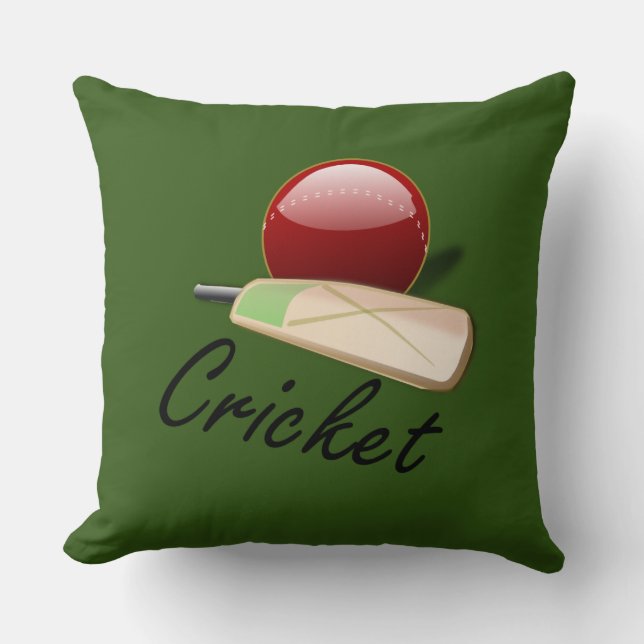 Coussin Jeu de cricket, design populaire, Jeu d'oreiller (Recto)
