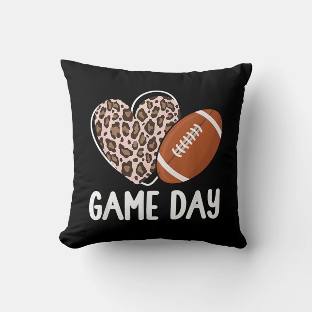 Coussin Jeu de football Jour femmes Leopard Cheetah Jeu Jo (Recto)