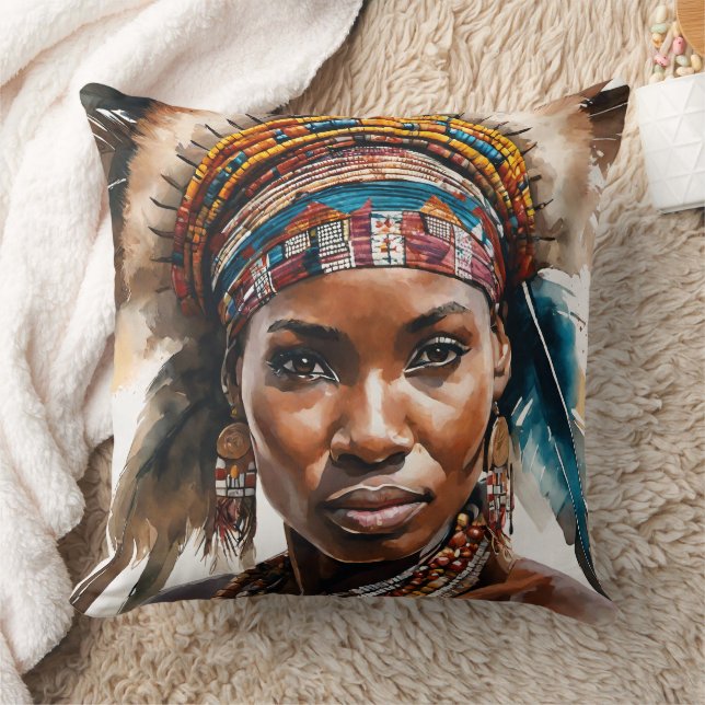 Coussin Jeu de peinture aquarelle, caractère hyper réalist (Couverture)