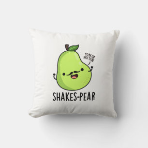 Coussin Jeu de poire de tremblement Funny Pear Fruit Pun