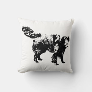 Coussin Jeu de récolte en noir et blanc