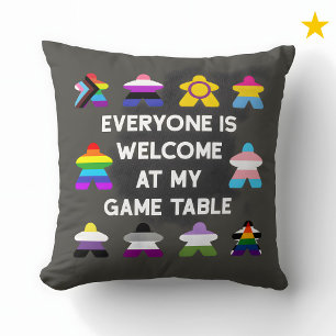 Coussin Jeu de société inclusif Figurines Drapeau de la fi