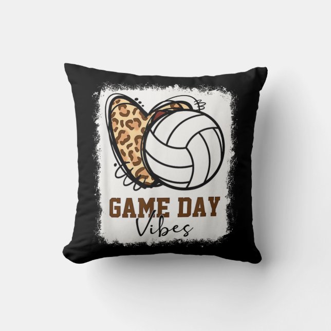 Coussin Jeu de volleyball Bleu Vibes Volleyball Maman (Recto)