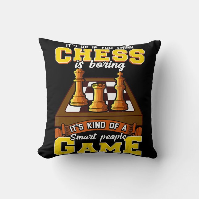 Coussin jeu d'échecs gens intelligents drôle joueur d'éche (Recto)