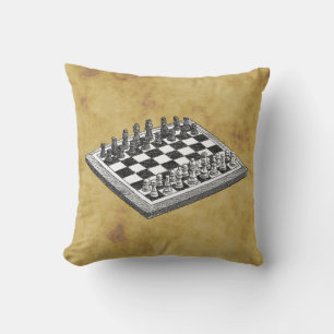 Coussin Jeu d'échecs Vintage WBG