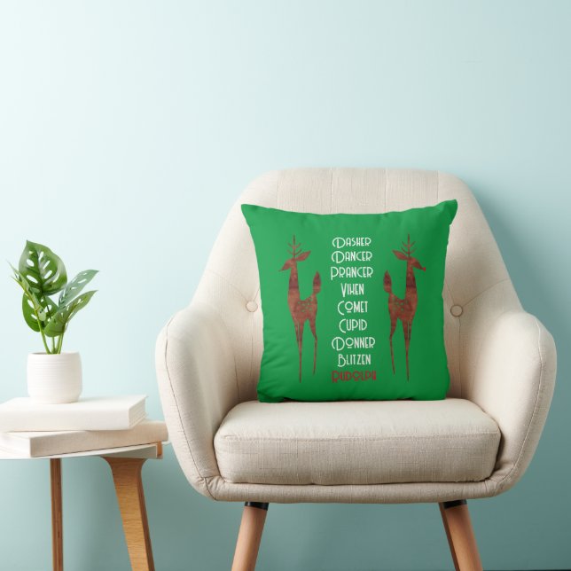Coussin Jeu d'oreiller - Père Noël Reindeer - Rudolph (Chaise)
