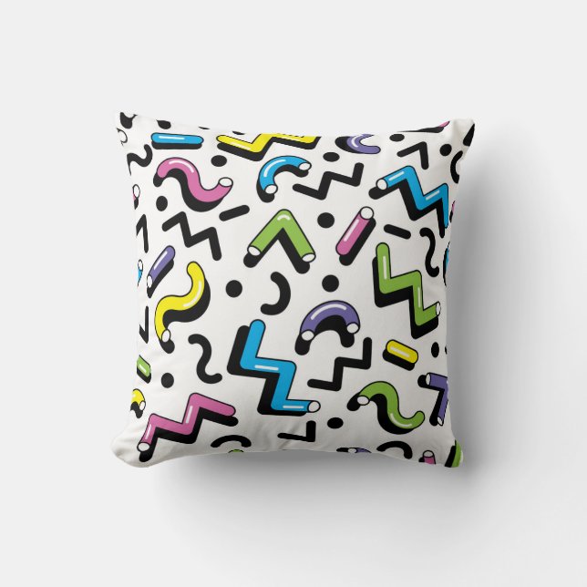 Coussin Jeu géométrique : Motif de formes de Doodles (Recto)