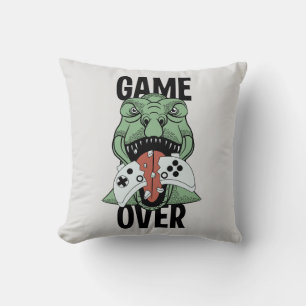 Coussin Jeu Moderne Sur T-Rex Dinosaur Vidéo Joueurs