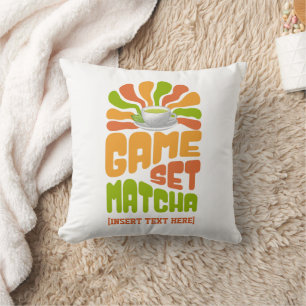 Coussin JEU SET MATCHA Fun Latte Boisson