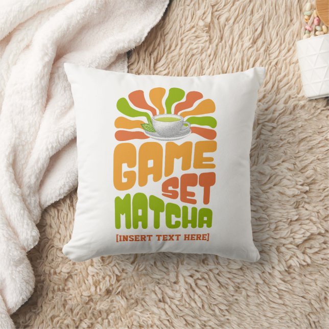 Coussin JEU SET MATCHA Fun Latte Boisson (Couverture)