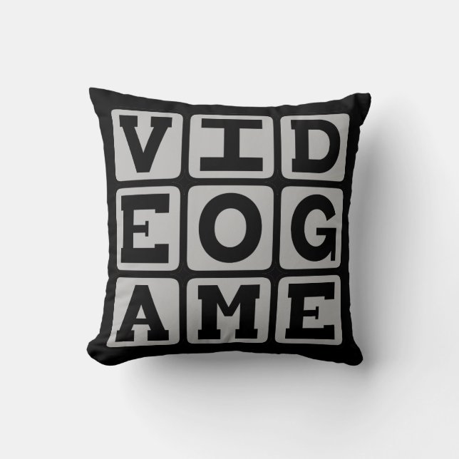 Coussin Jeu vidéo, activité récréative (Recto)