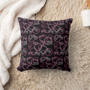 Coussin Jeu vidéo Neon Rose Girls Motif