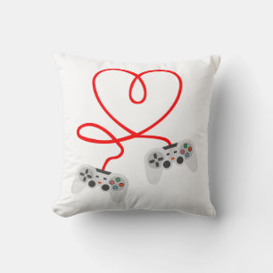 Coussin Jeu Vidéo Valentines Jour T-Shirt Avec Contrôleur