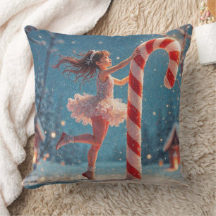 Coussin Jeune Ballerine, Noël Canne à Sucre du Père Noël