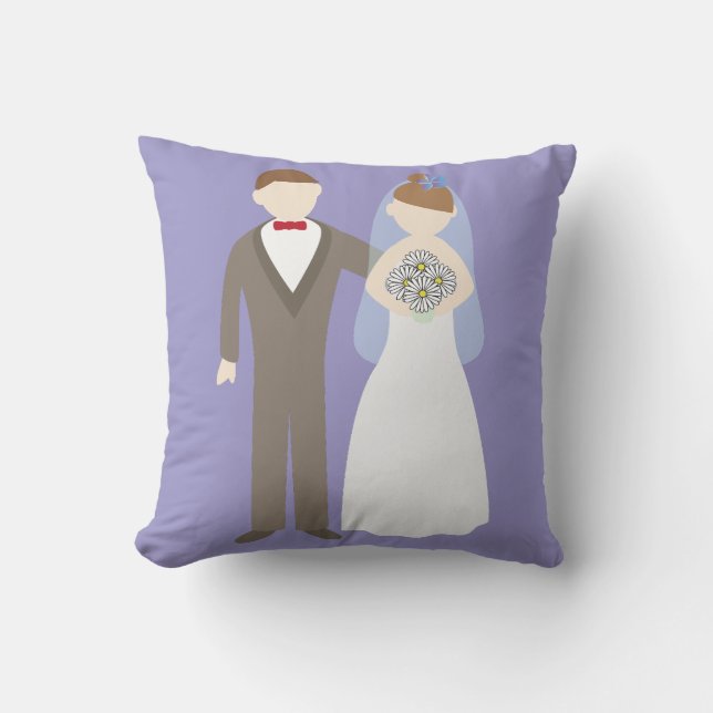 Coussin Jeune marié et jeune mariée (Recto)