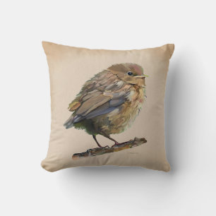 Coussin Jeune merle noir