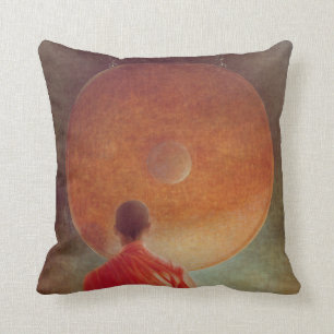 Coussin Jeune moine avec le gong