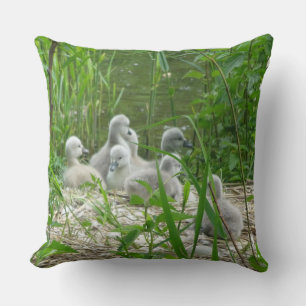 Coussin Jeunes cygnes mignons Jetez l'oreiller