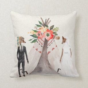 Coussin Jeunes mariés de Fox de Natif américain