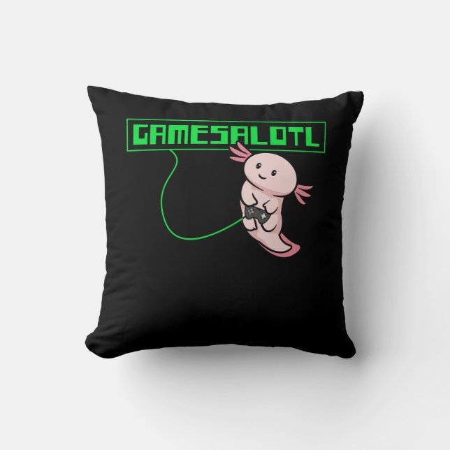 Coussin Jeux Axolotl Gamesalotl Kawaii (Recto)