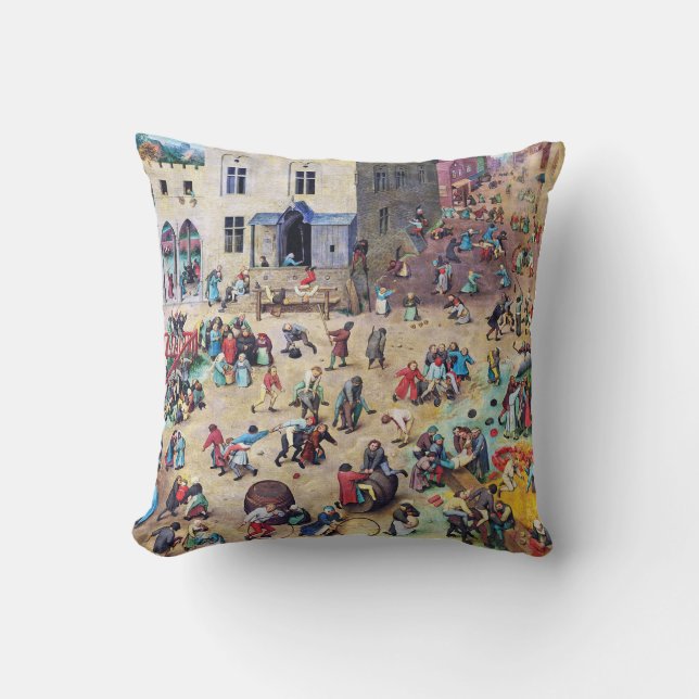Coussin Jeux pour enfants, Pieter Bruegel (Recto)