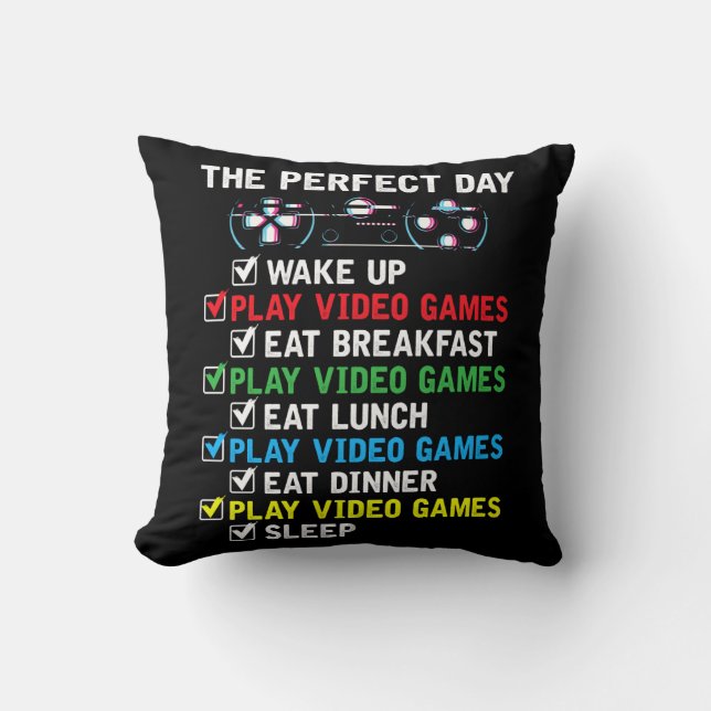 Coussin Jeux Vidéo Enfants Amusant Gamer (Recto)