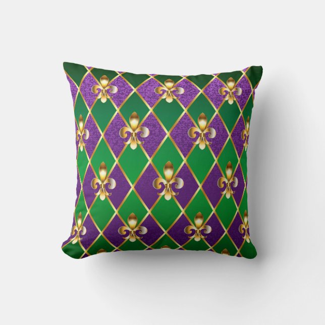 Coussin Jewelry Background Mardi Gras (Recto)