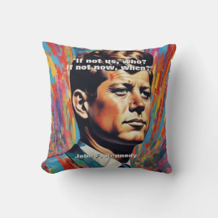 Coussin JFK John F. Kennedy Citation Inspiration Motivatio