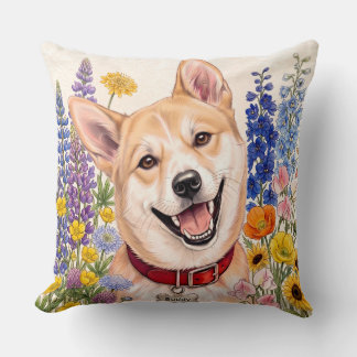 Coussin Jindo Dog et Husky de Sibérie