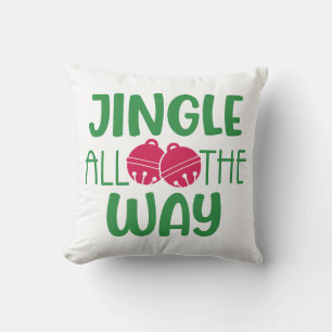 Coussin Jingle All Way avec cloches
