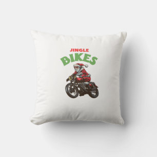 Coussin Jingle Bikes Funny Père Noël Christmas