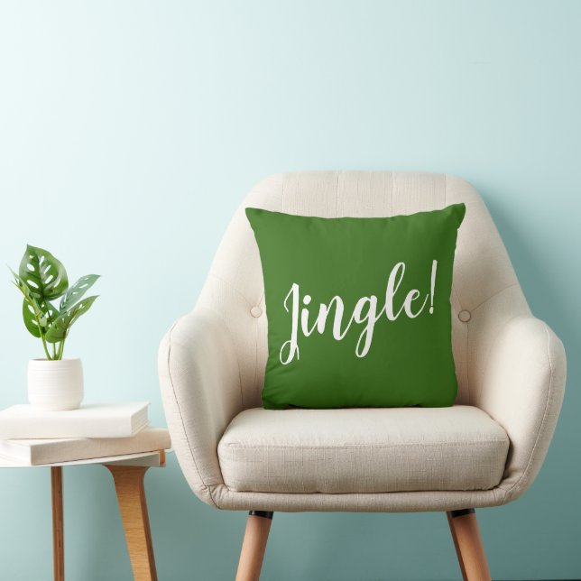 Coussin JINGLE ! - Noël vert  (Chaise)