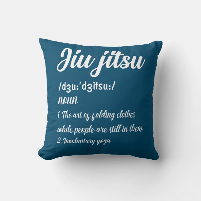 Coussin Jiu Jitsu Brésil Définition Art Martial Combat (Recto)