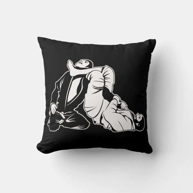 Coussin jiu jitsu martial art fighter vector (Recto)