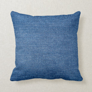 Coussin Jjeans en denim bleu