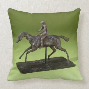 Coussin Jockey sur un cheval (bronze)