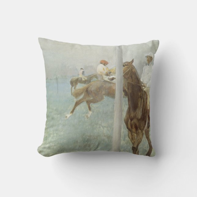Coussin Jockeys avant la course par Edgar Degas (Recto)
