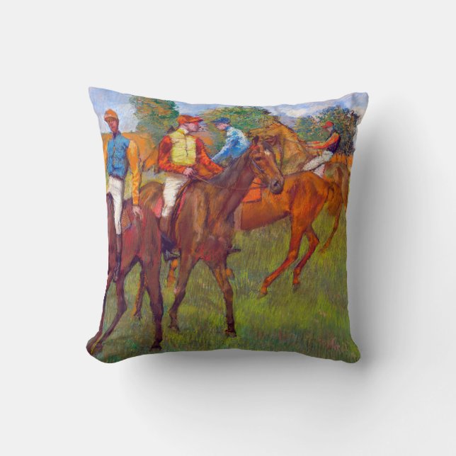 Coussin Jockeys et chevaux de course, Edgar Degas (Recto)