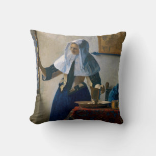 Coussin Johannes Vermeer - Femme avec un lanceur d'eau