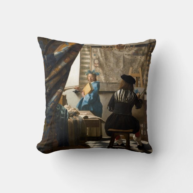 Coussin Johannes Vermeer - L'Allégorie de la Peinture (Recto)