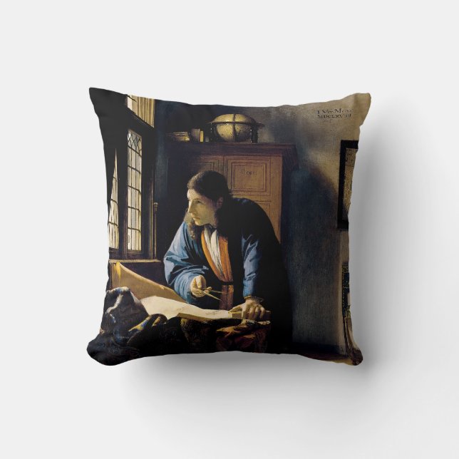 Coussin Johannes Vermeer - Le géographe (Recto)