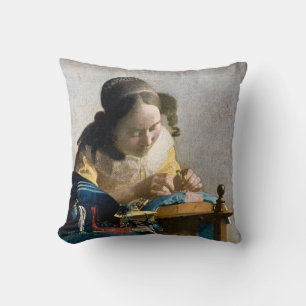 Coussin Johannes Vermeer - Le Lacemaker