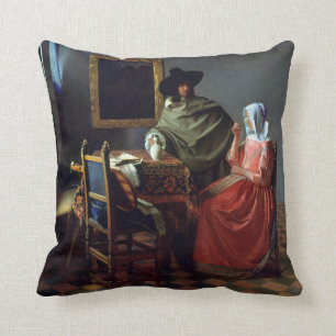 Coussin Johannes Vermeer Le Verre À Vins