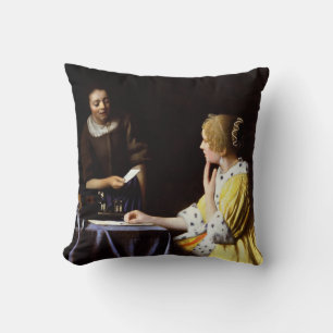 Coussin Johannes Vermeer - Maîtresse et domestique