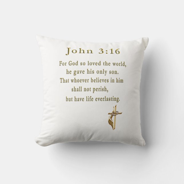 Coussin John 3:16 produits (Recto)