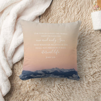 Coussin John 3:16 Texte personnalisé | Photo originale des