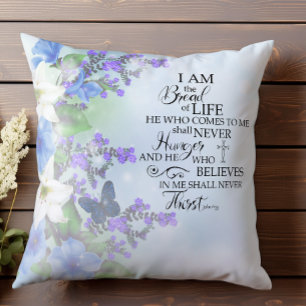 Coussin John 635 Pain de vie bleu floral Inspirationnel
